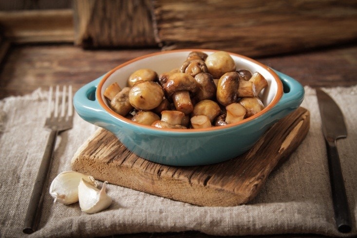 Air Fried Garlic Mushrooms