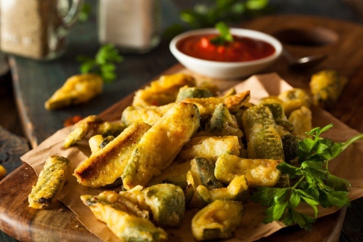 Zucchini Wedges with Marinara Sauce